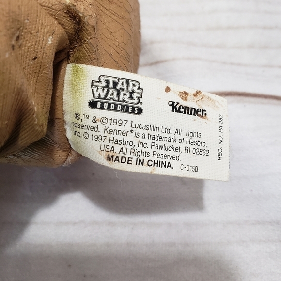 Star Wars Buddies Jabba The Hut Plush 10 Inch Year 1997 Kenner Beanie Peeling - Picture 8 of 10